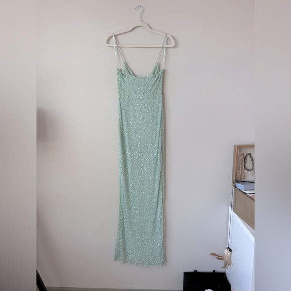 Retrofete Loretta Gown in Bleached Aqua Size XS - Picture 8 of 11
